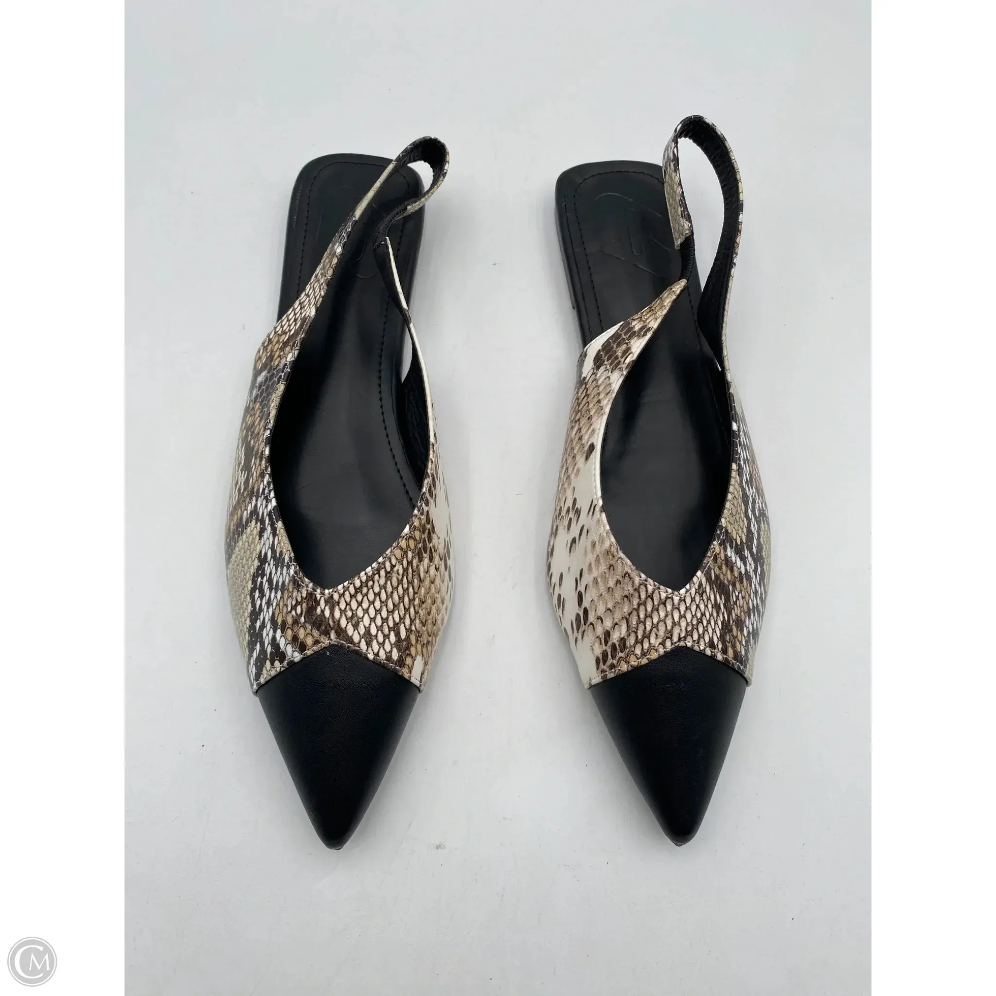 Shoes Flats By Clothes Mentor In Black & Brown, Size: 10