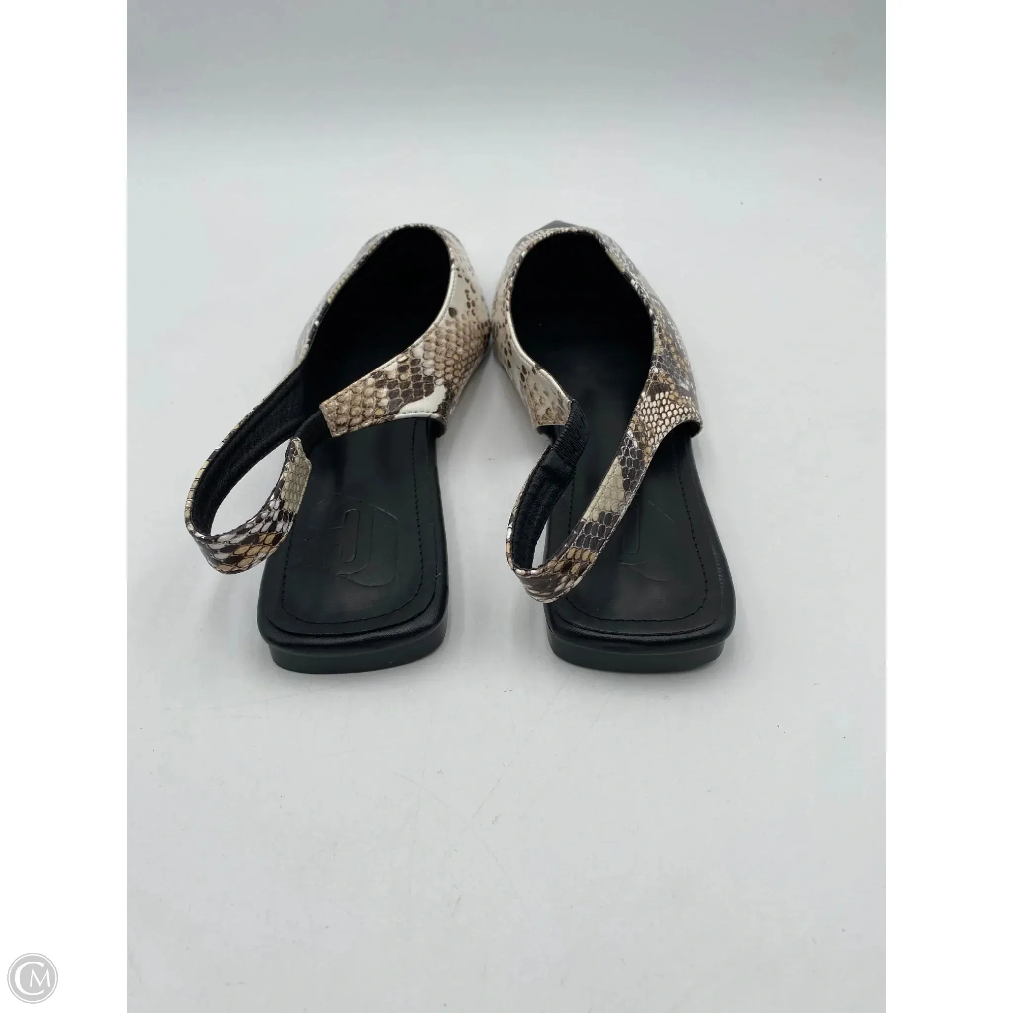 Shoes Flats By Clothes Mentor In Black & Brown, Size: 10