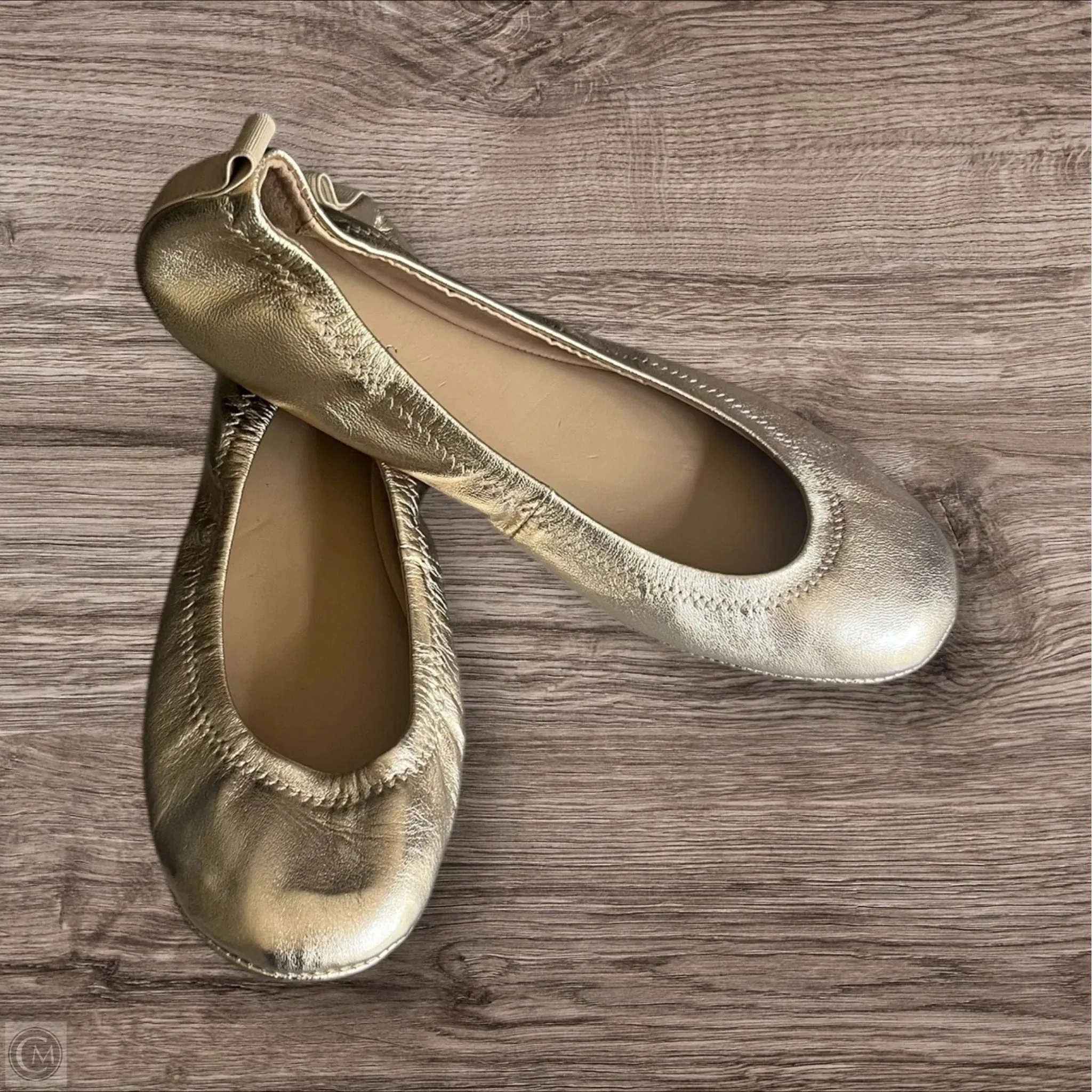 Shoes Flats By Talbots In Gold, Size: 8