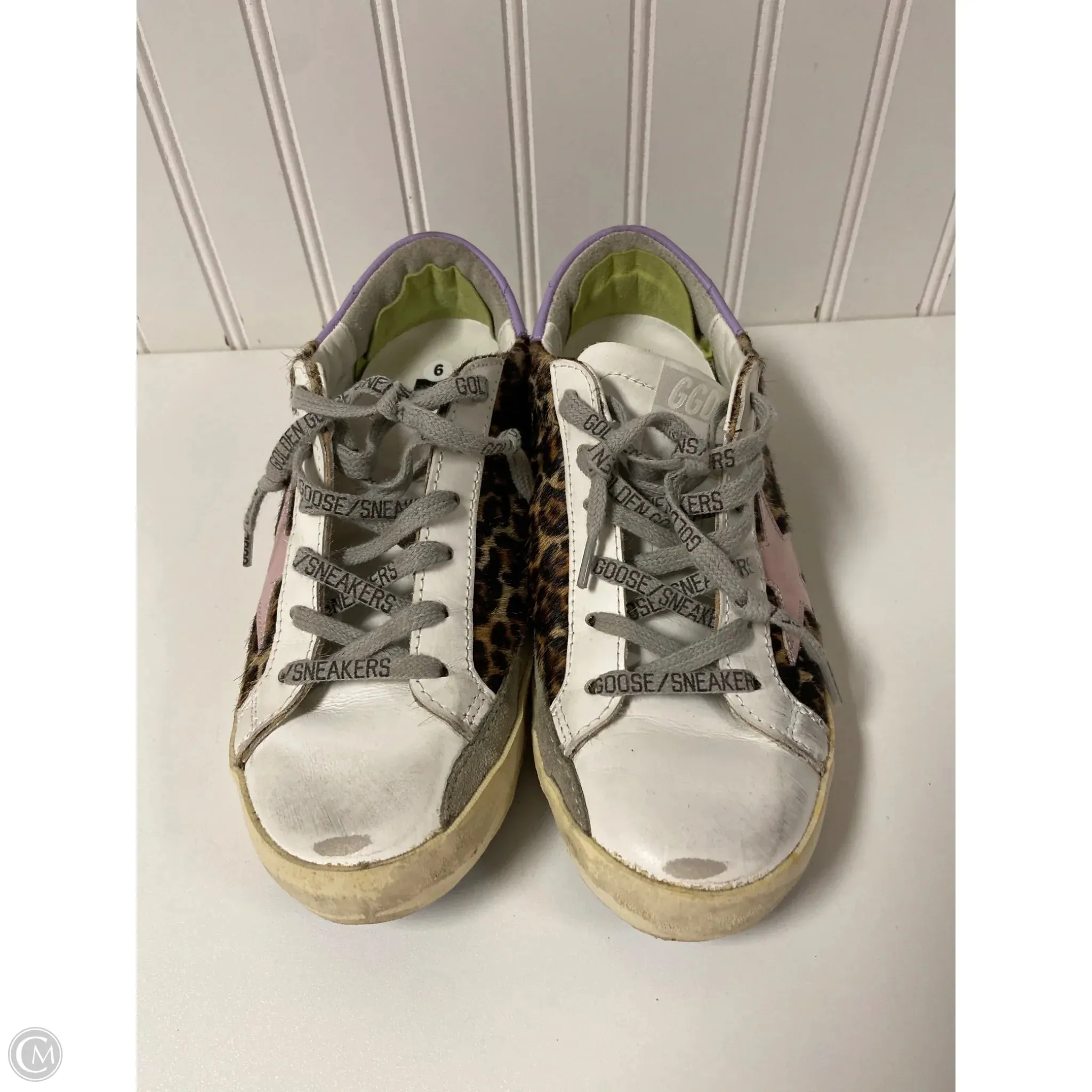 Shoes Luxury Designer By Golden Goose In Animal Print, Size: 6