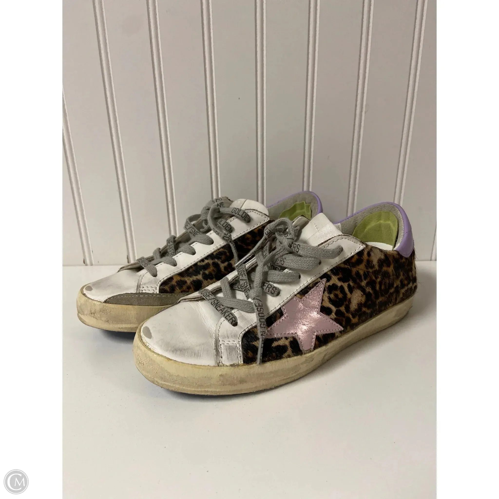Shoes Luxury Designer By Golden Goose In Animal Print, Size: 6