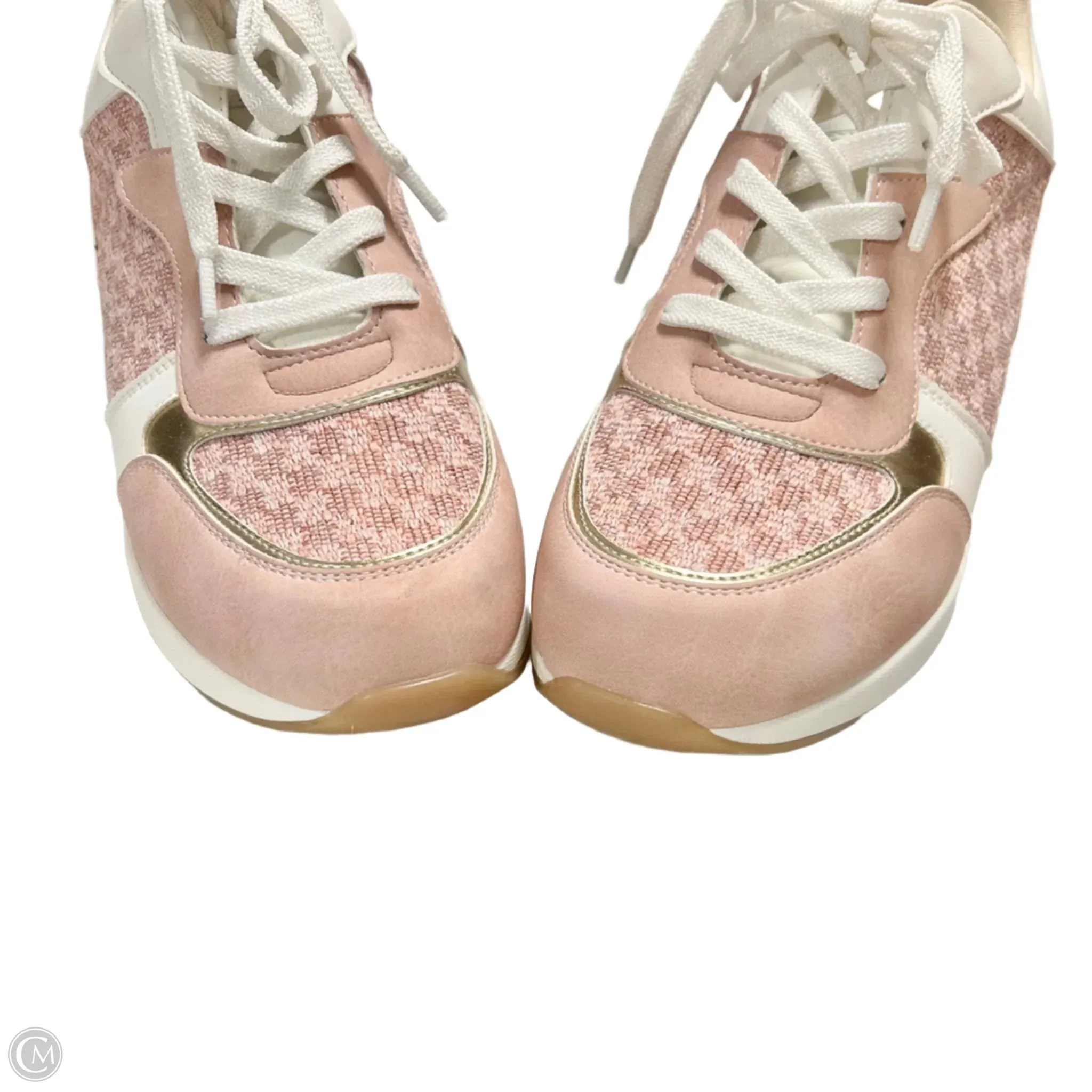 Shoes Sneakers By Cestfini In Pink & White, Size: 8
