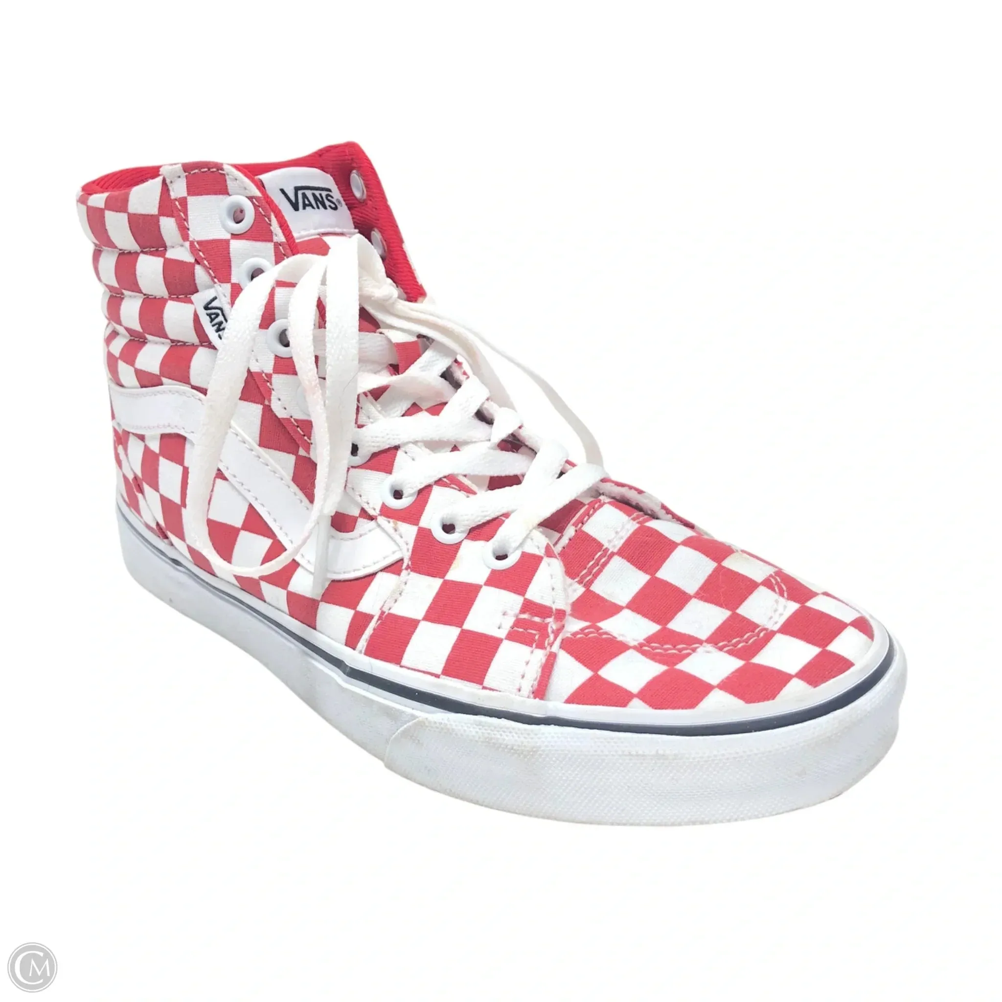 Shoes Sneakers By Vans In Red & White, Size: 9