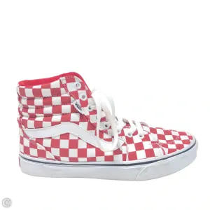 Shoes Sneakers By Vans In Red & White, Size: 9