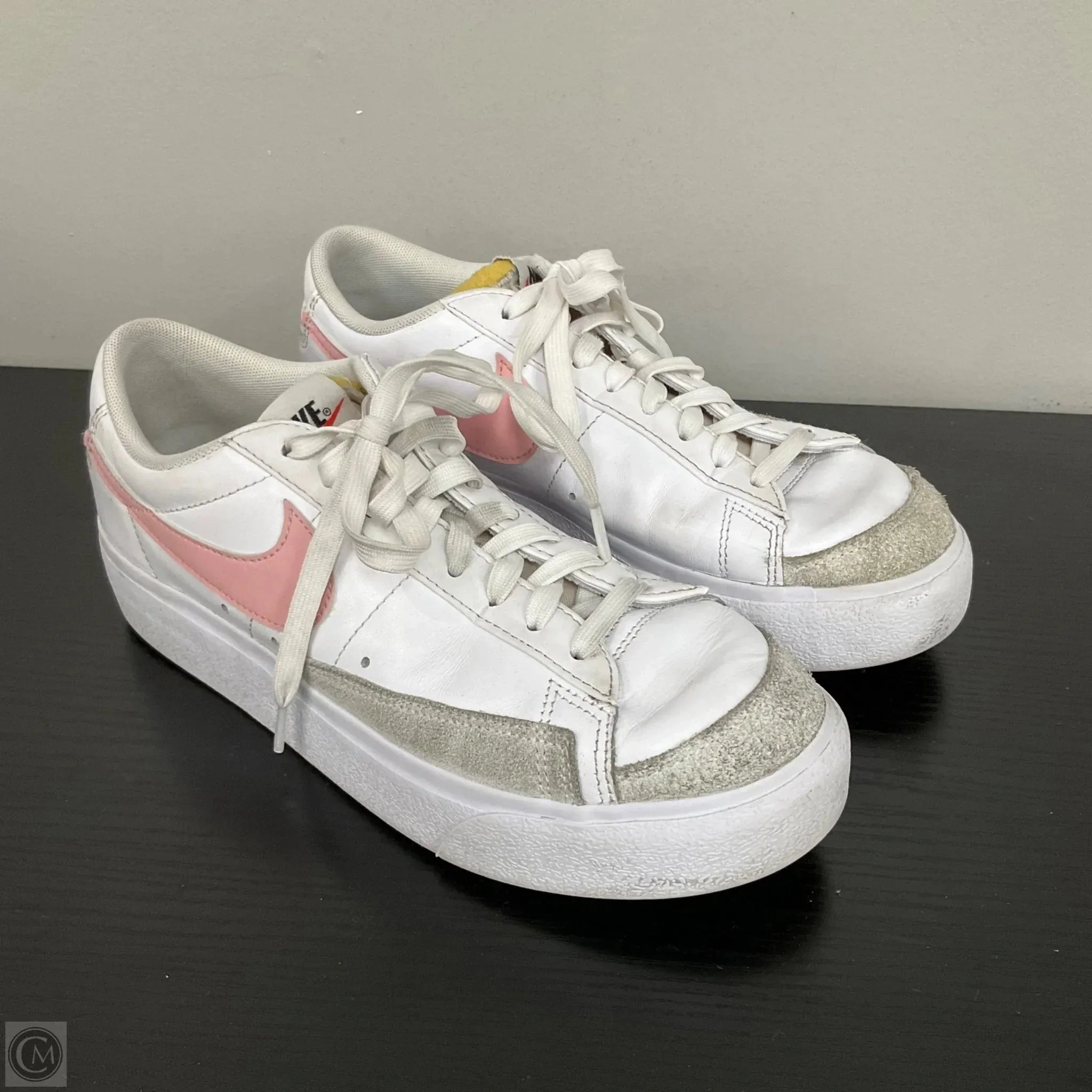 Shoes Sneakers Platform By Nike In Pink & White, Size: 8.5