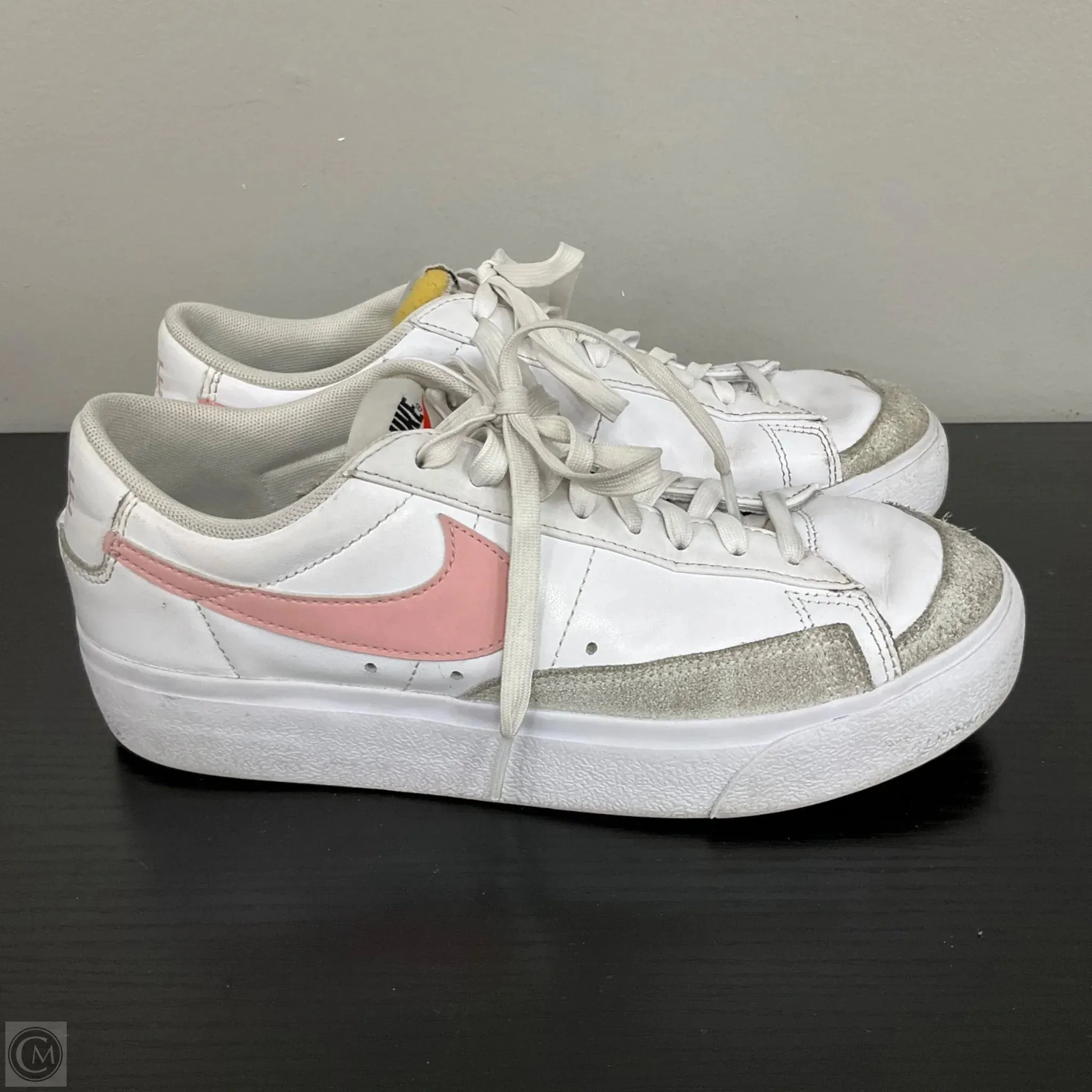 Shoes Sneakers Platform By Nike In Pink & White, Size: 8.5