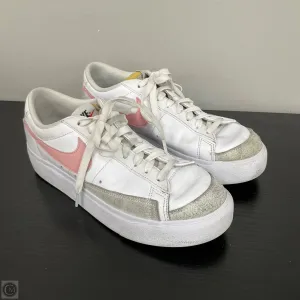 Shoes Sneakers Platform By Nike In Pink & White, Size: 8.5