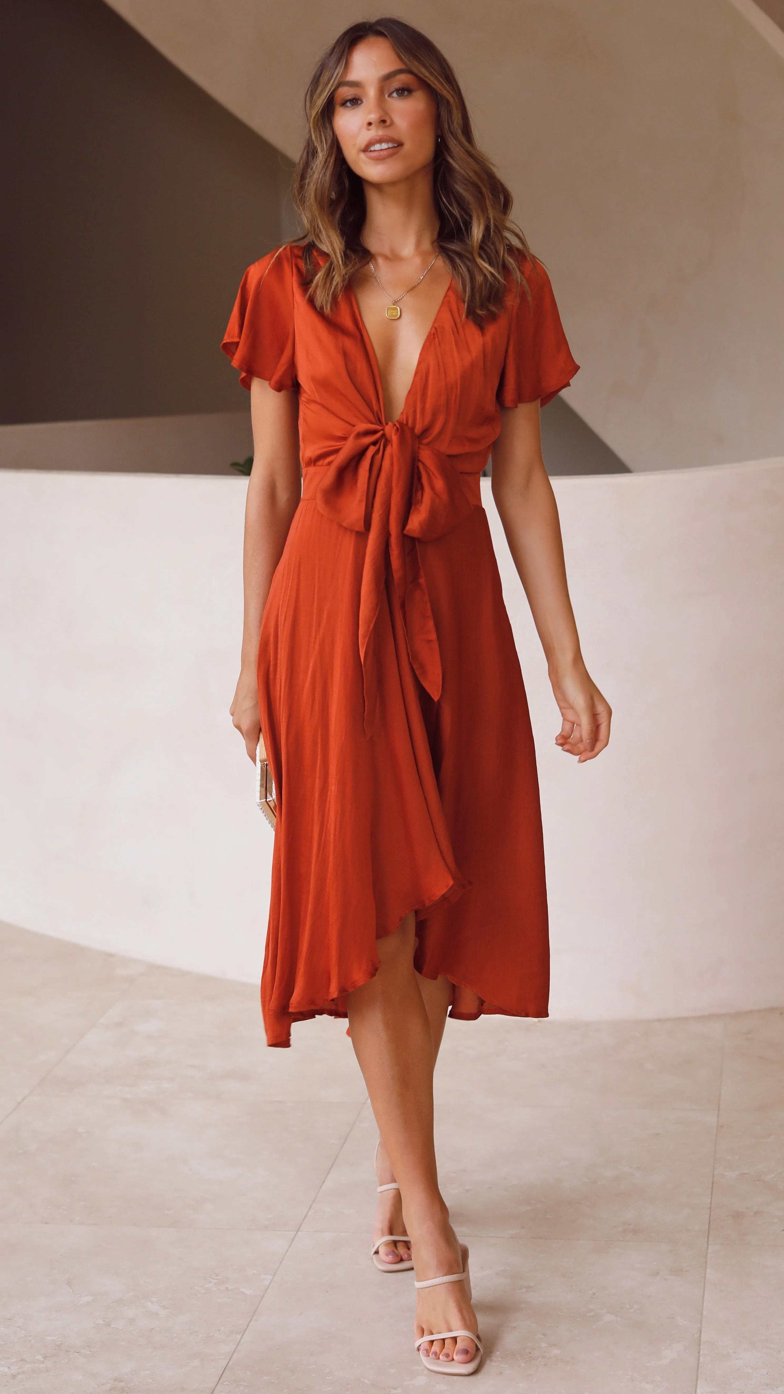 Sunny Daze Dress - Rust