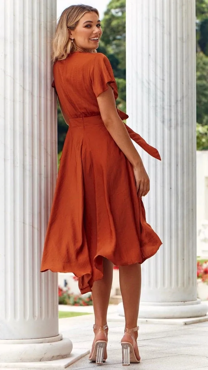 Sunny Daze Dress - Rust