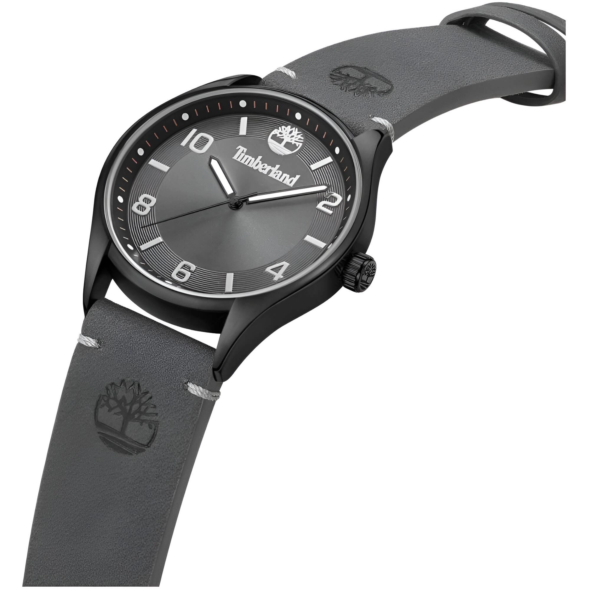 Timberland Men's Watch - Classic Grey Genuine Leather Strap Quartz | TDWGA9001103