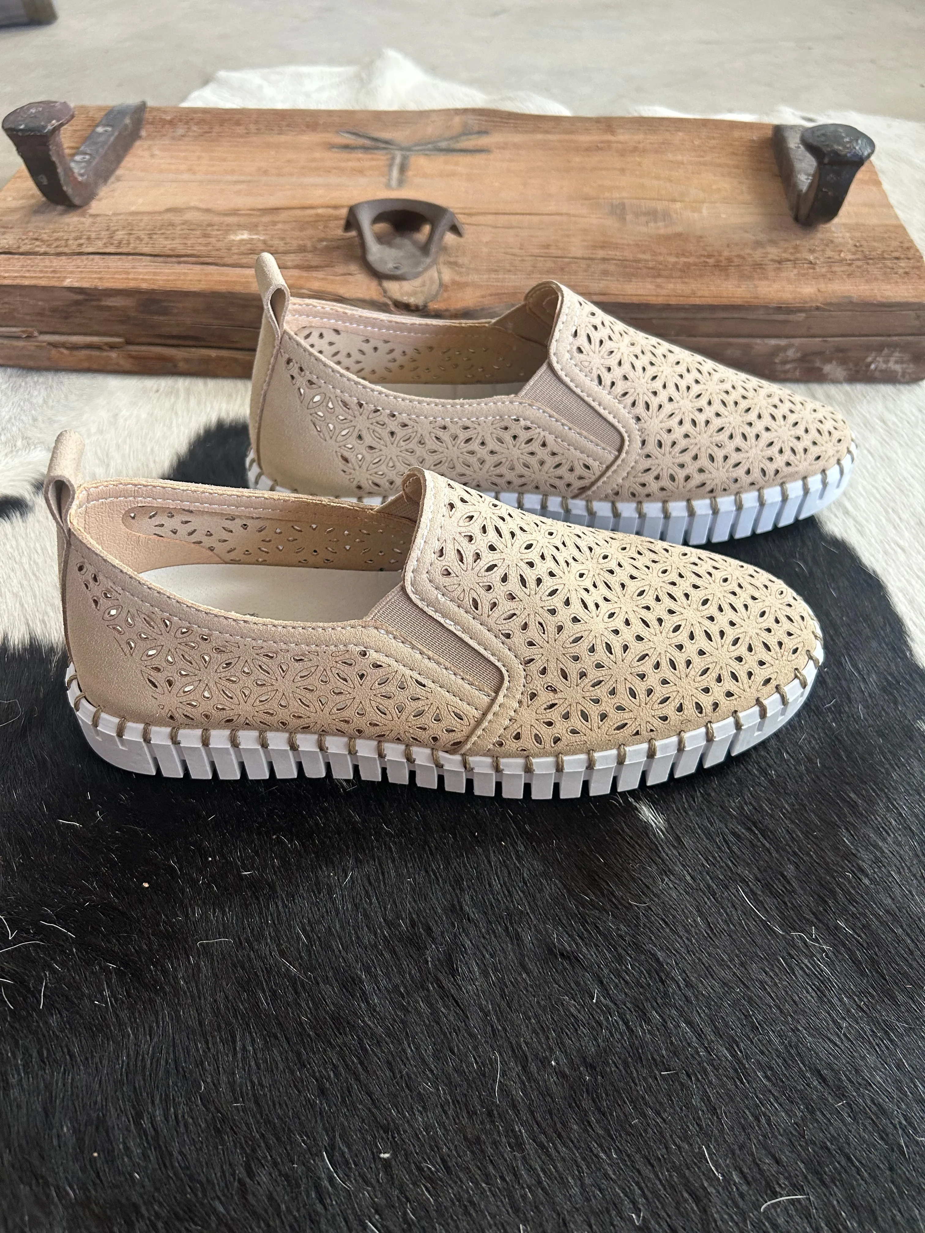 Very G Nude Shandy Slip On Shoes