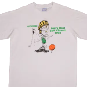 VINTAGE NBA LARRY BIRD BOSTON CELTICS CONVERSE TEE SHIRT 1992 XL MADE USA