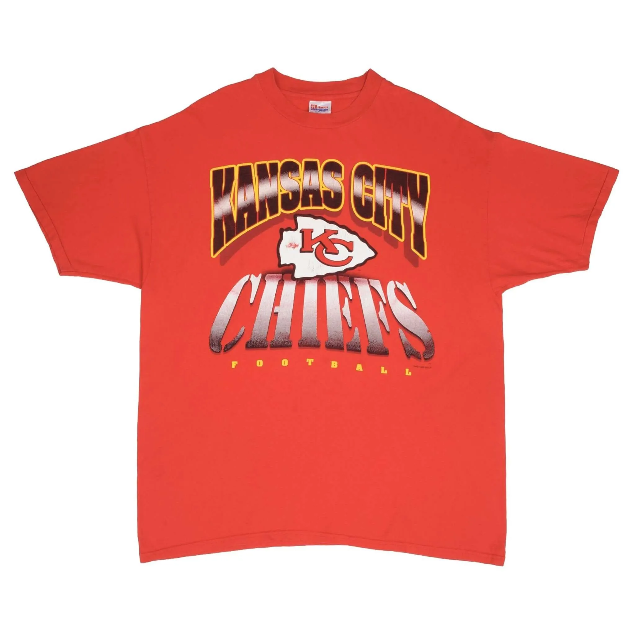 VINTAGE NFL KANSAS CITY CHIEFS 1995 TEE SHIRT SIZE 2XL MADE IN USA