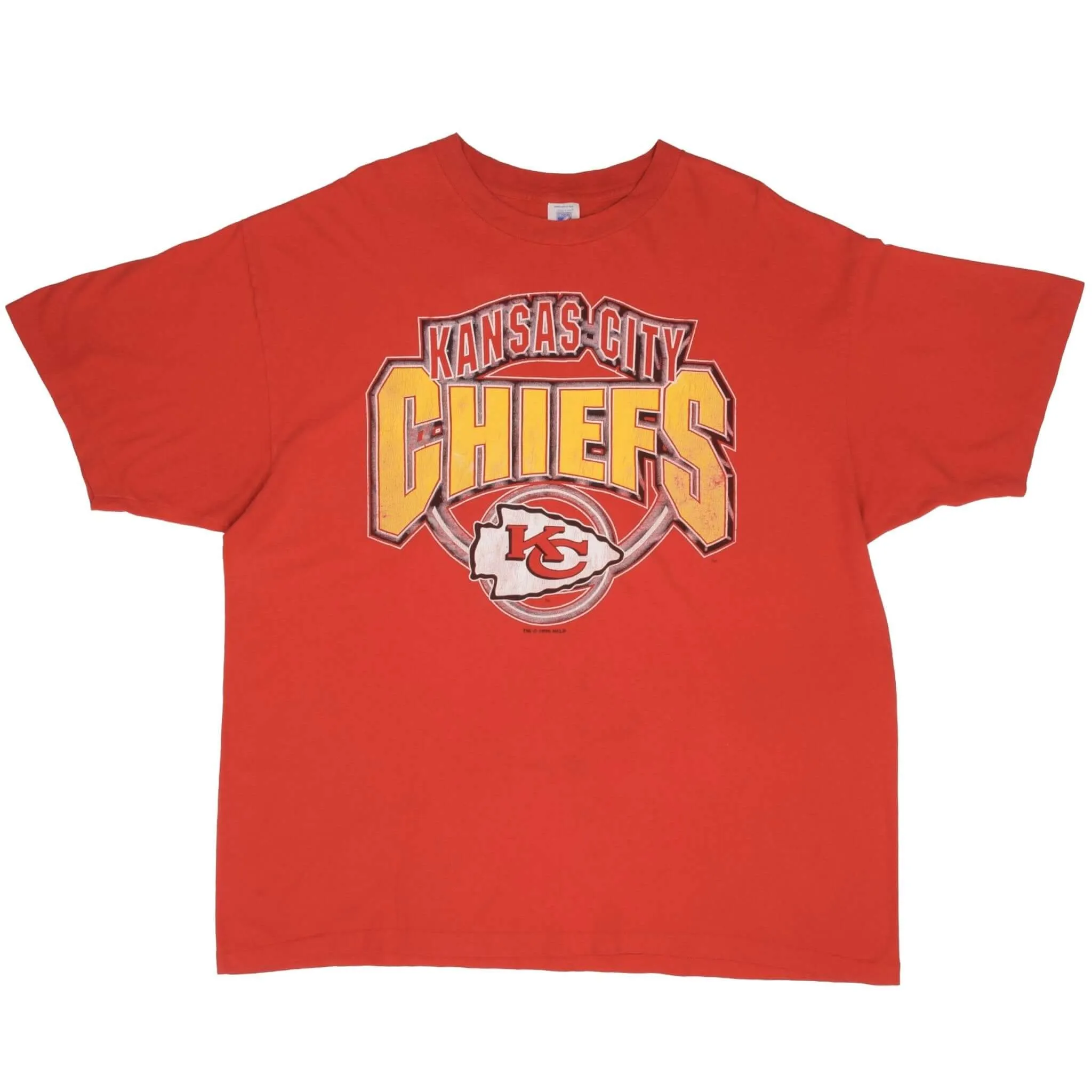 VINTAGE NFL KANSAS CITY CHIEFS 1996 TEE SHIRT SIZE 2XL MADE IN USA