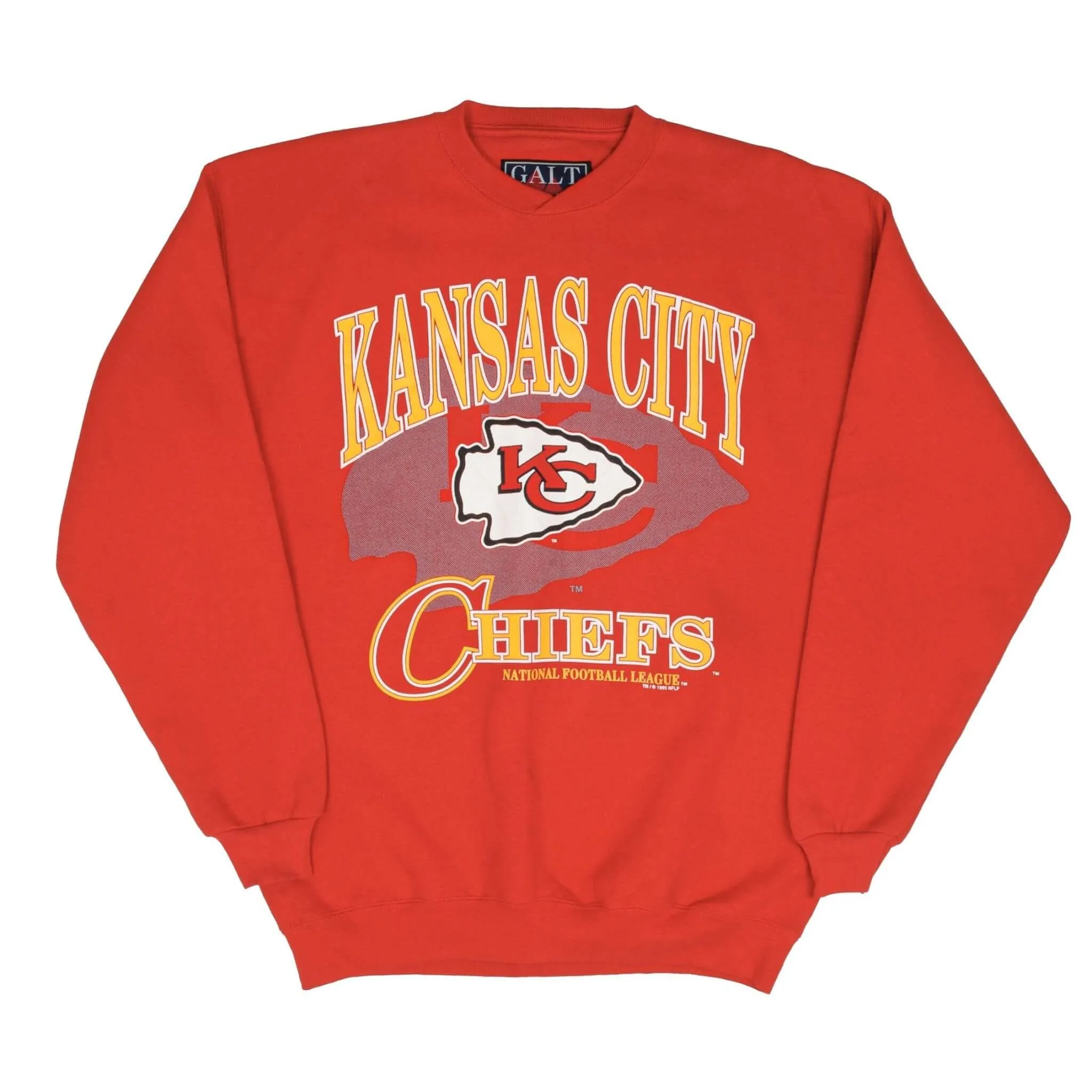 VINTAGE NFL KANSAS CITY CHIEFS TAYLOR SWIFT SWEATSHIRT LARGE 1995 MADE IN USA