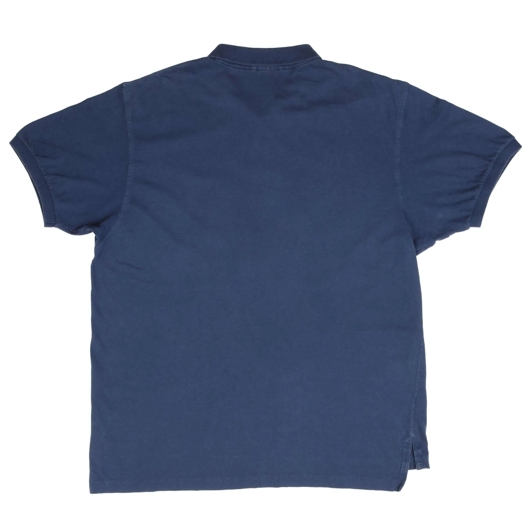 VINTAGE NIKE CLASSIC SWOOSH BLUE POLO SHIRT 1990S LARGE