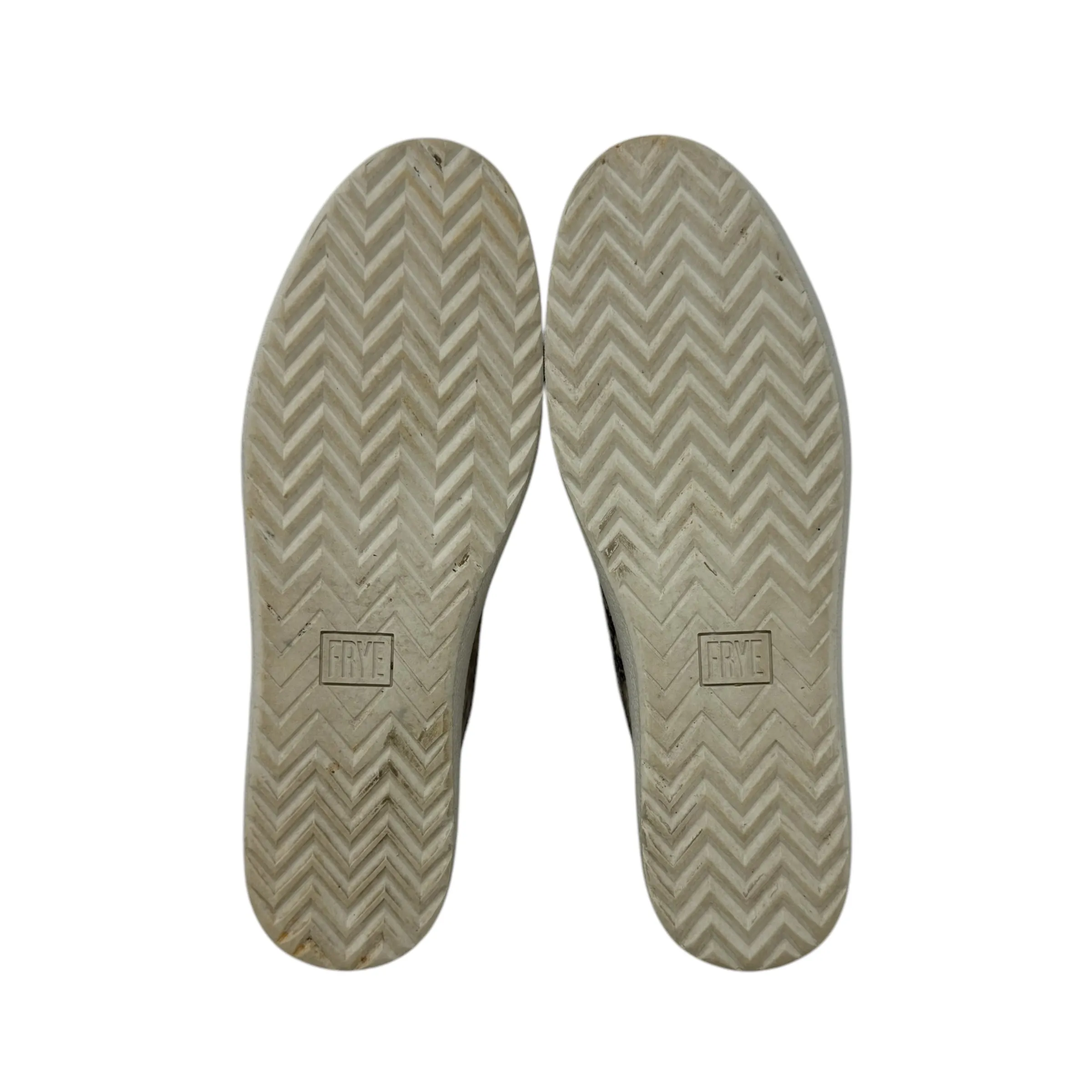 Webster Low Laced Up Sneakers Designer By Frye In Taupe Snake, Size: 7.5