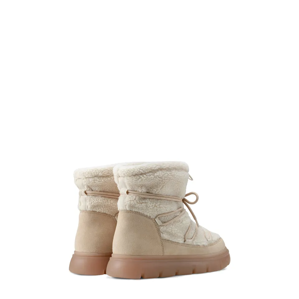 Women's Misty Lug Sole Insulated Waterproof Snow Booties Light Natural