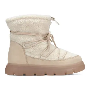 Women's Misty Lug Sole Insulated Waterproof Snow Booties Light Natural