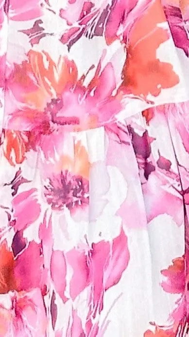 Zoi Mini Dress - Pink Floral